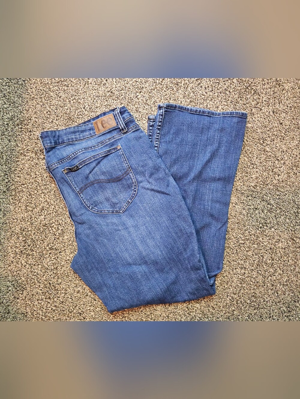 Lee Regular Fit Mid Rise Bootcut Jeans Women's Size 20P Medium Wash